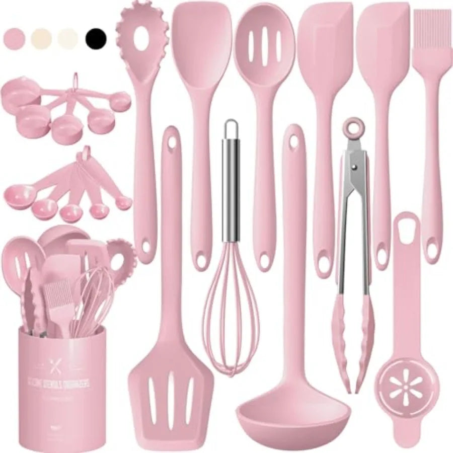 22-Piece Silicone Cooking Utensils Set, Dishwasher Safe