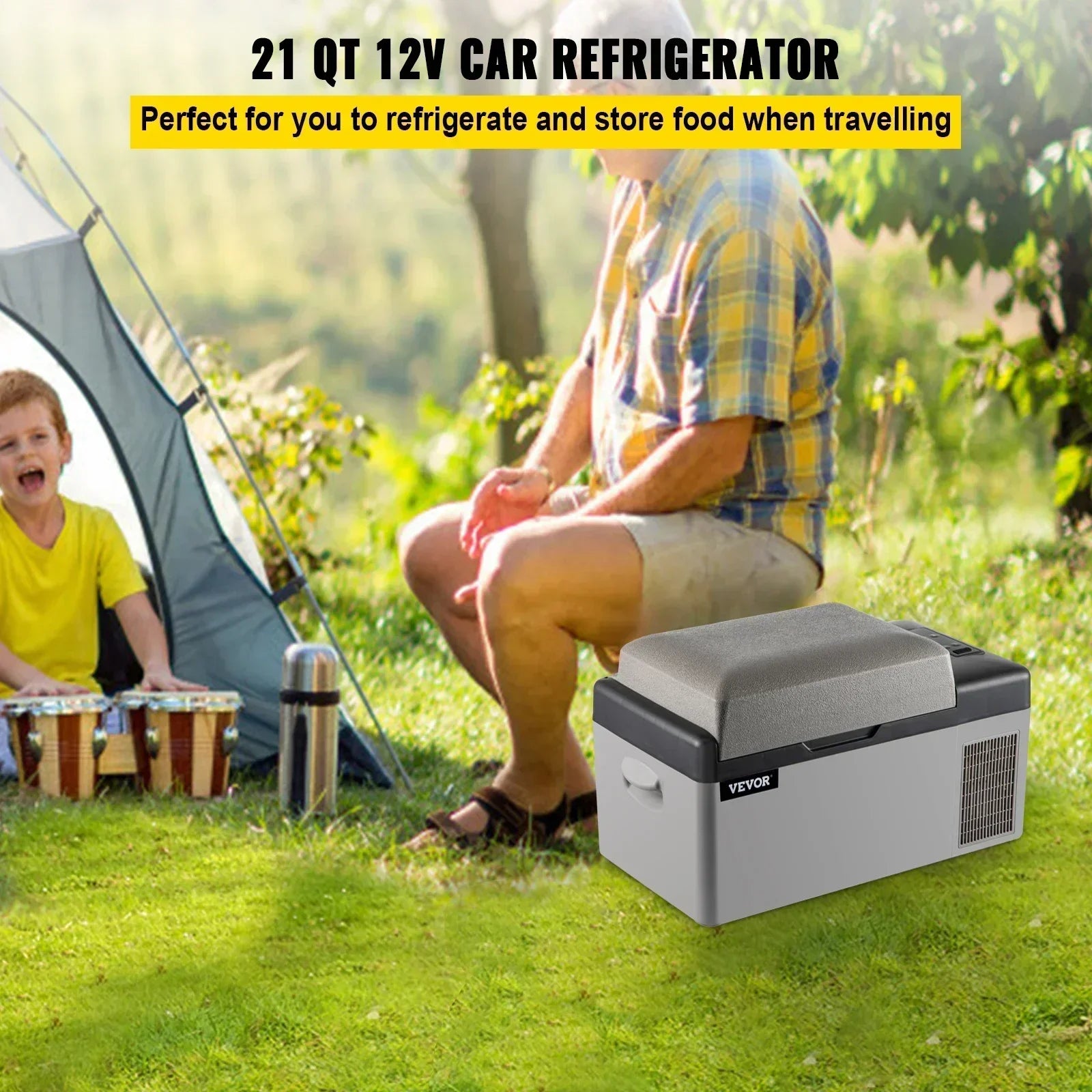 20L Car Mini Fridge Auto Portable Small Refrigerator Mini Electric Cooler