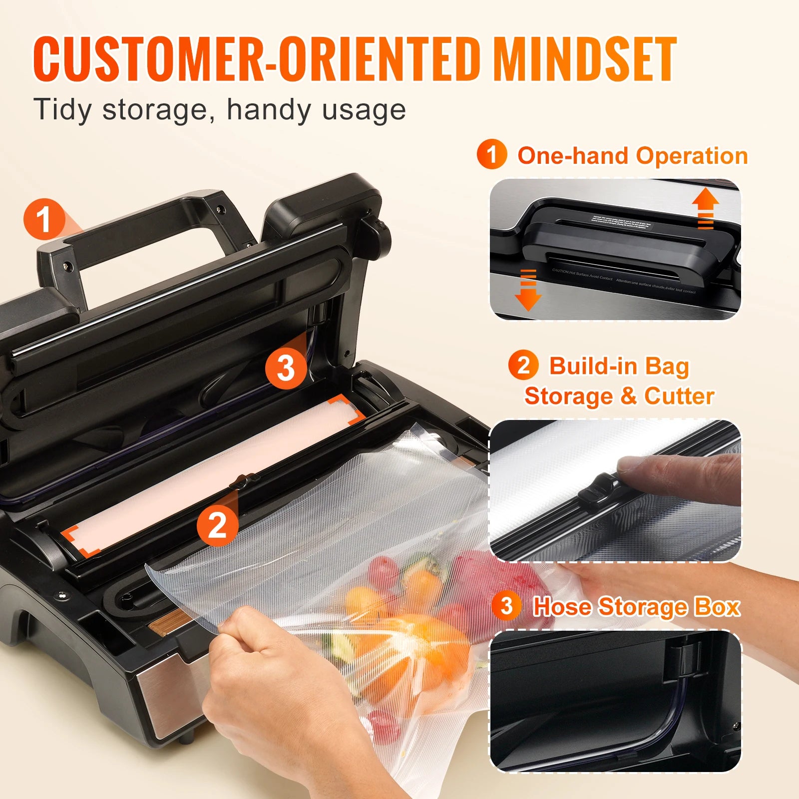 SucceBuy 130W Vacuum Sealer Food Packaging Machine