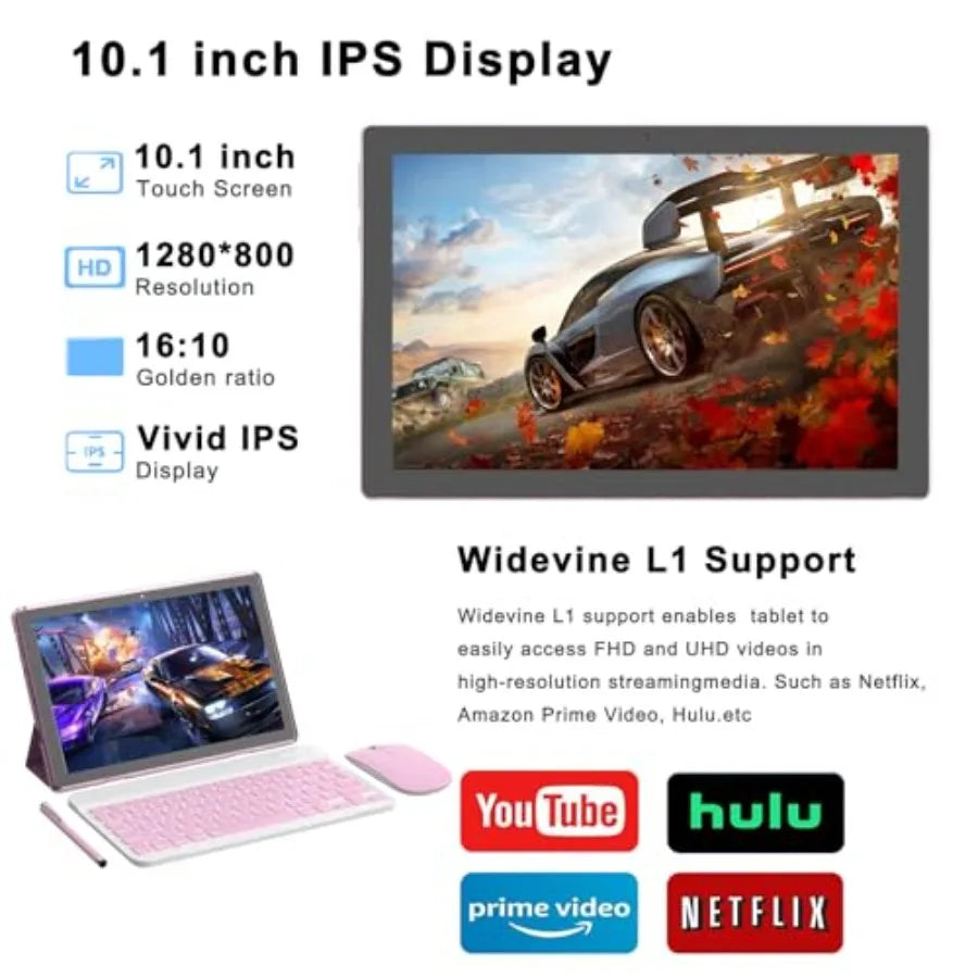 Android 15 tablet for productivity use aluminum alloy body silver 18GB RAM + 128GB ROM with 2TB expandable storage 2.0GHz quad-