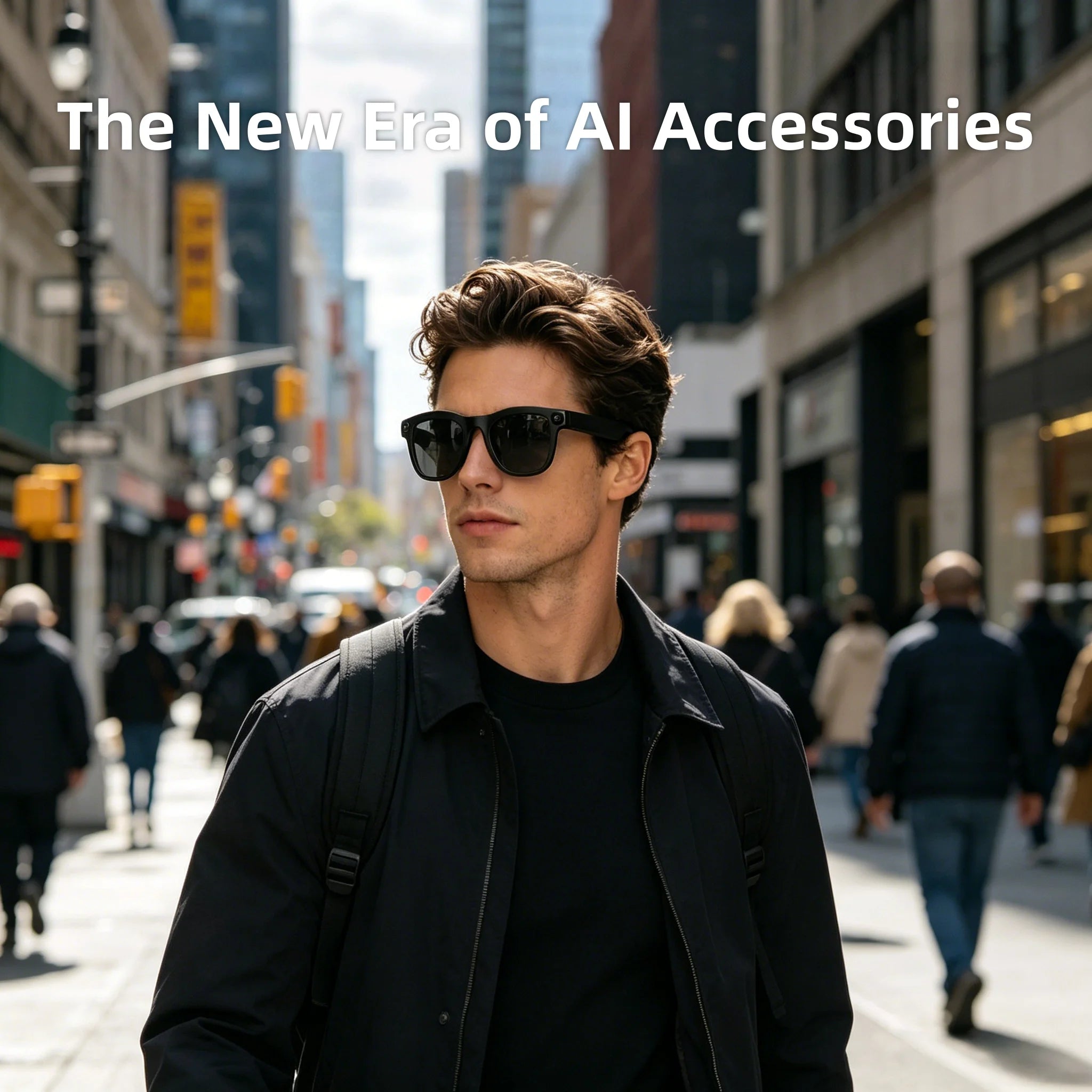 Smart AI photo glasses with 200W pixels, equipped with a camera and video glasses