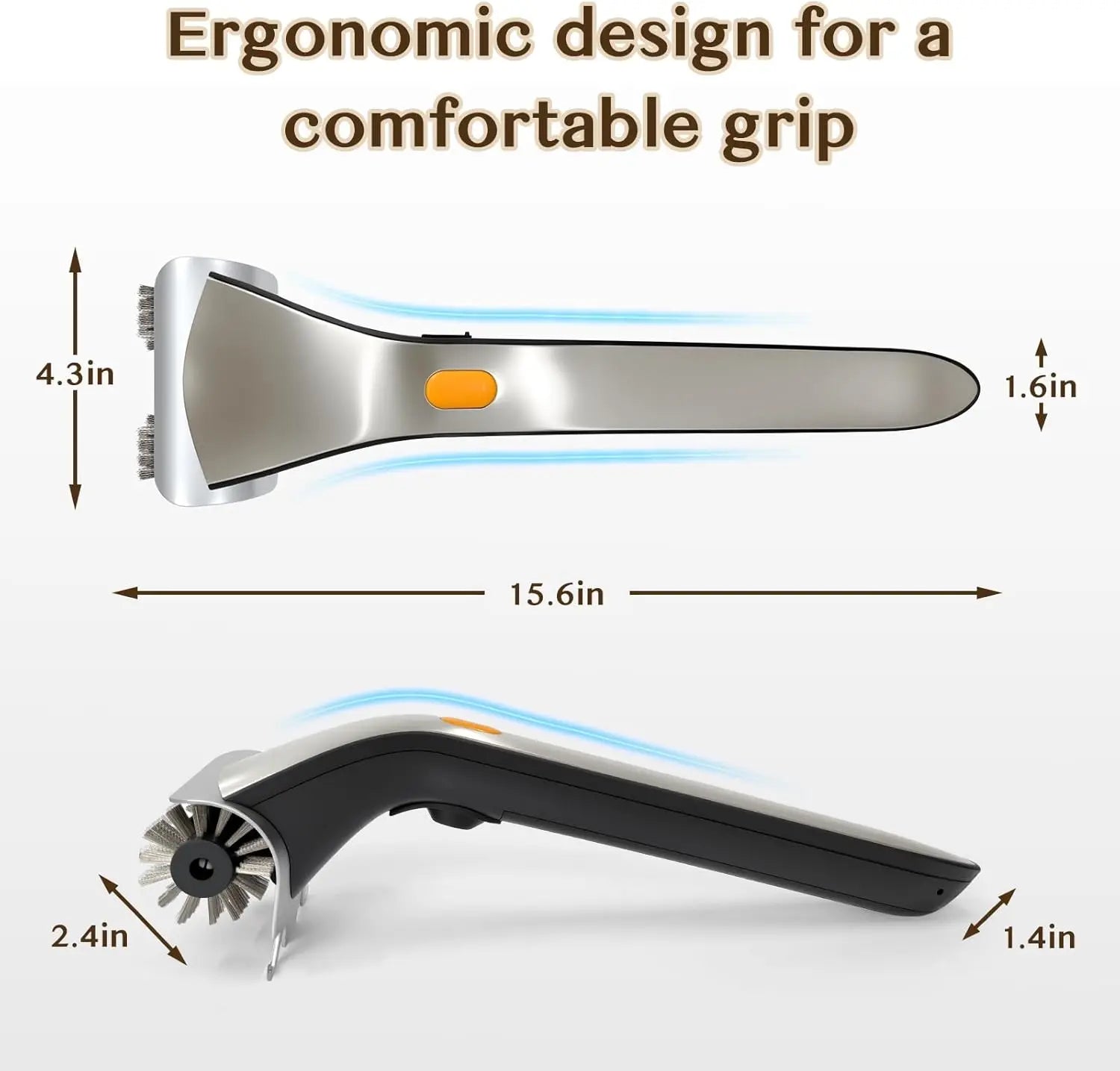 Electric Grill Brush Cleaner with Water Tank