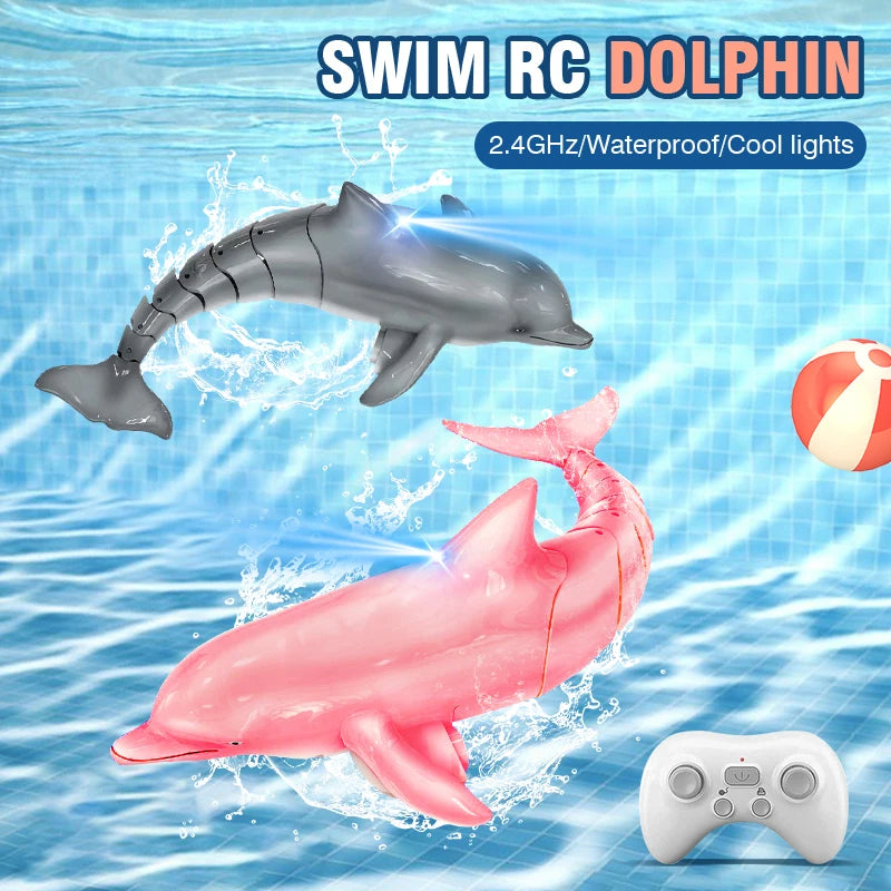 Remote Control Robot Dolphins Spray Water Toy