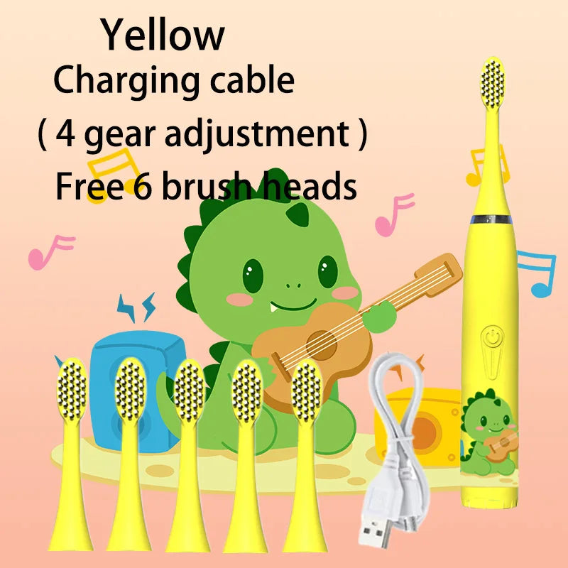 Children Rechargeable Sonic Toothbrush  With Replacement Head