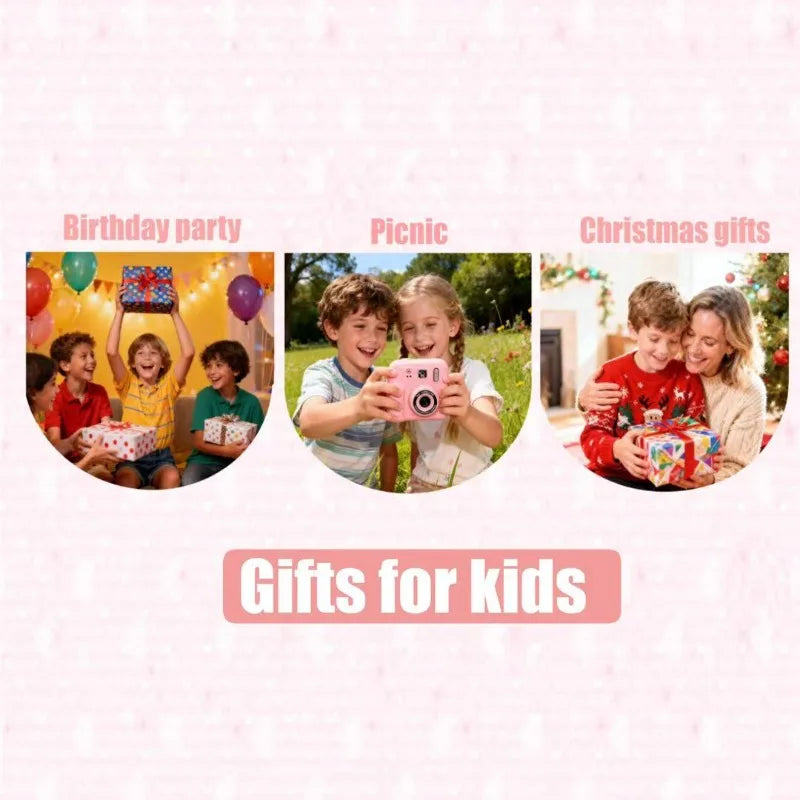 Children's Polaroid print camera high definition dual lens takes pictures and videos