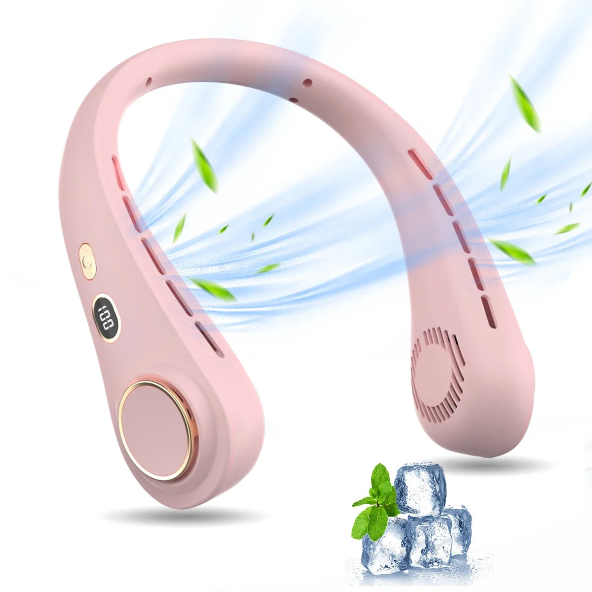 Neck Hanging Fan with Ultra Long Battery Life, Standby Mode, Outdoor USB Charging, Portable Cooling Device, Mini and Portable