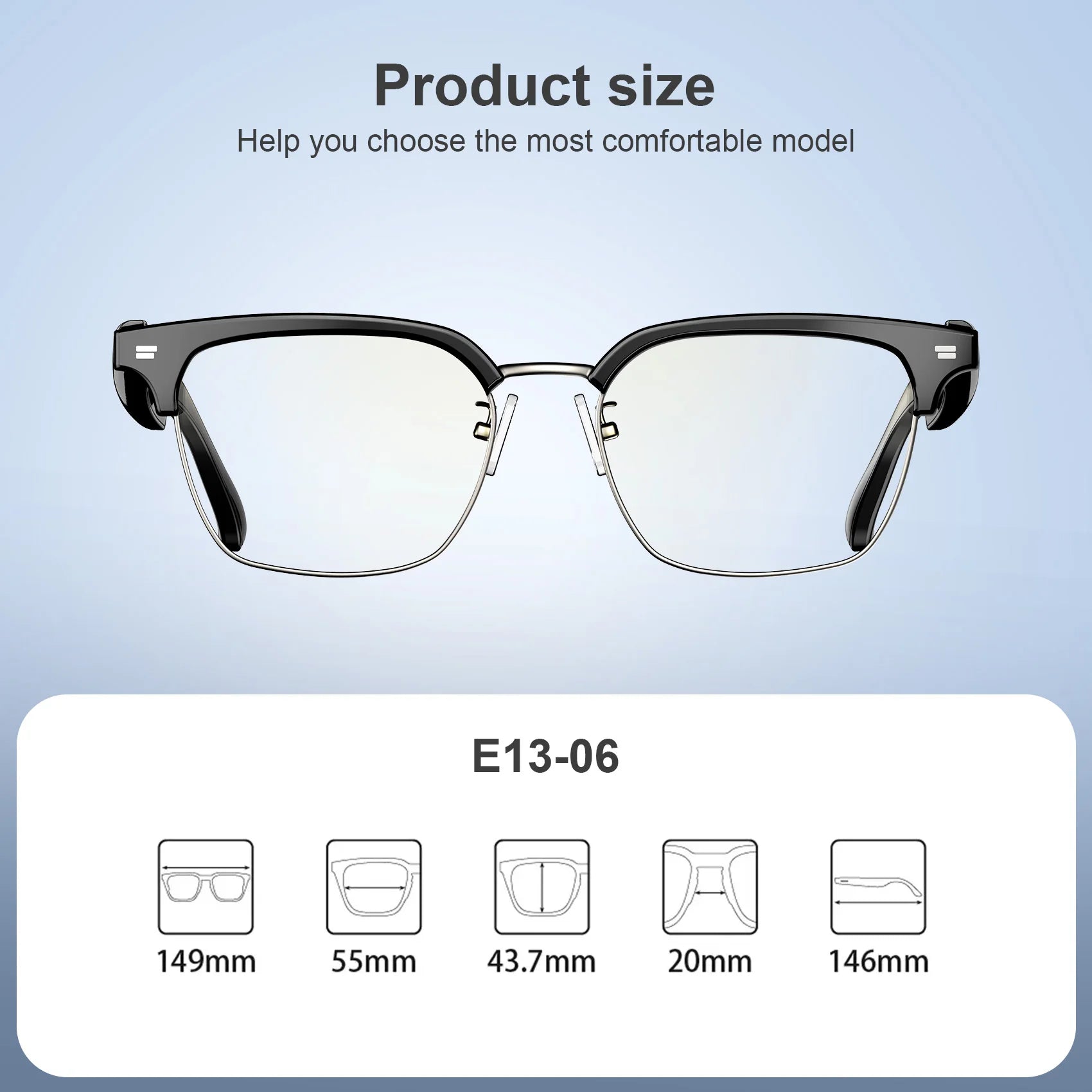 Smart Glasses / Outdoor Sport AI Voice Anti-UV Sunglasses with Mic & Speaker
