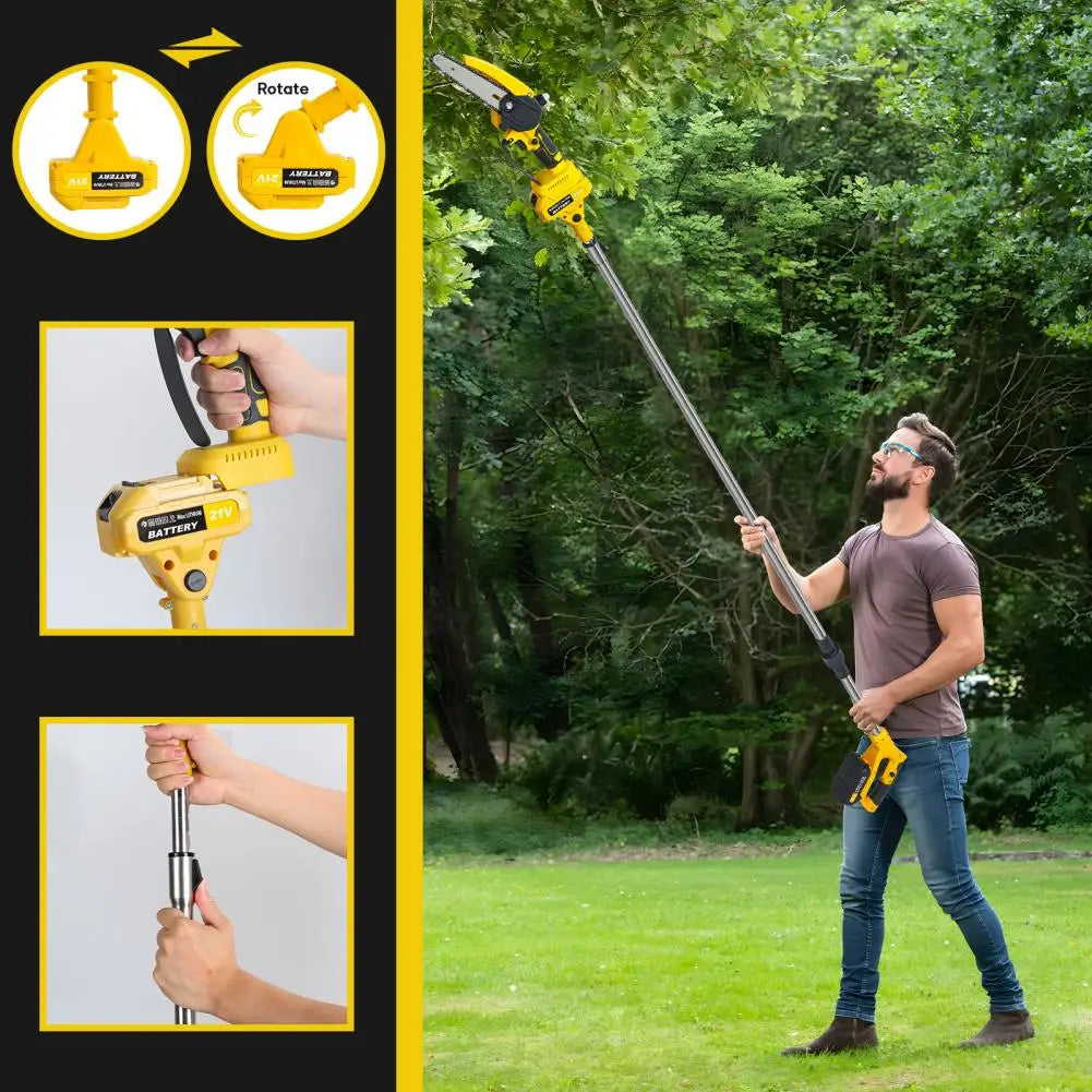 2 in 1 Cordless Pole Saw & Mini Chainsaw