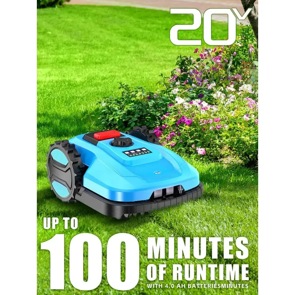 Smart Robotic Lawn Mower, 1/4 Acre, App & Bluetooth Controlled, Self-Charging for Small to Medium Yards