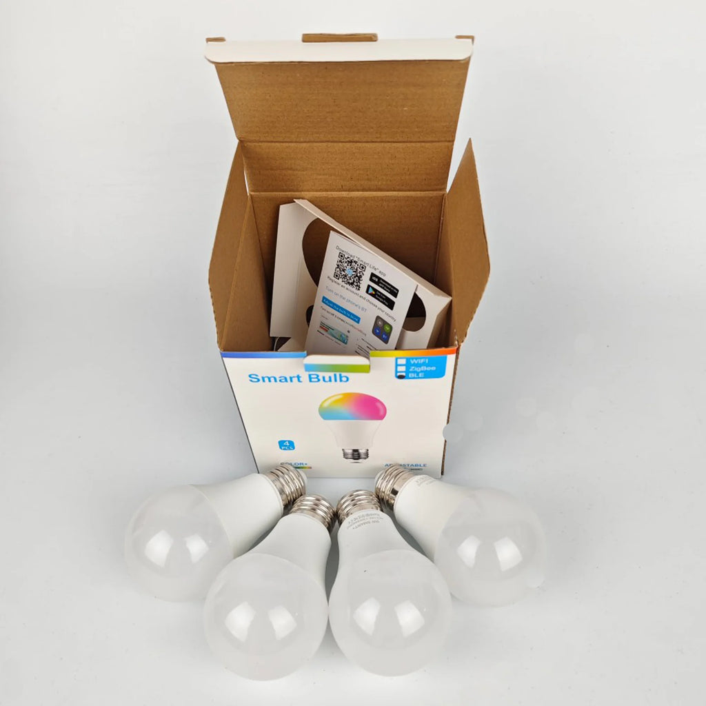 Smart Color Changing Dimmable Light Bulbs,  Bulbs with Music Sync & App Control, Smart Home Lights 4 bulbs