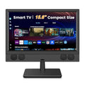 15.6 Inch Small Smart TV - Full HD 1080p Compact Flat Screen Smart Television with Wi/Fi, Bluetooth, Voice Remote for Kitchen,