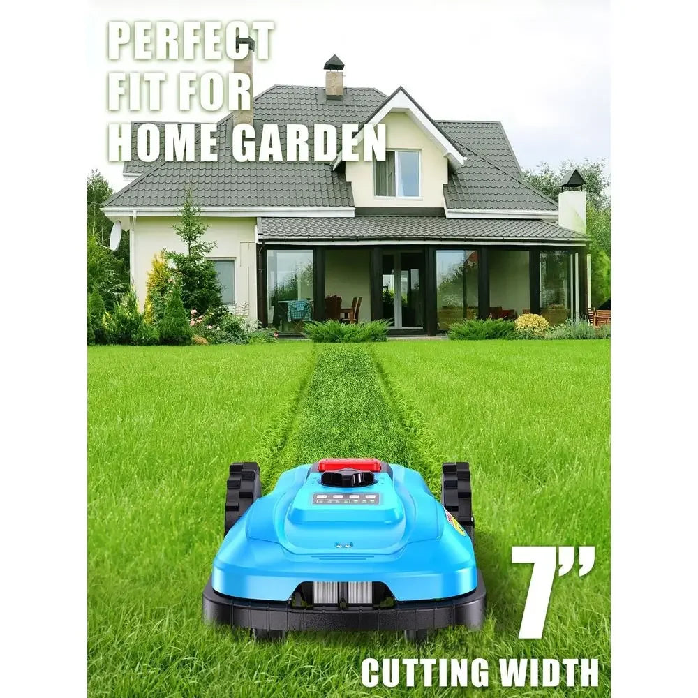 Smart Robotic Lawn Mower, 1/4 Acre, App & Bluetooth Controlled, Self-Charging for Small to Medium Yards