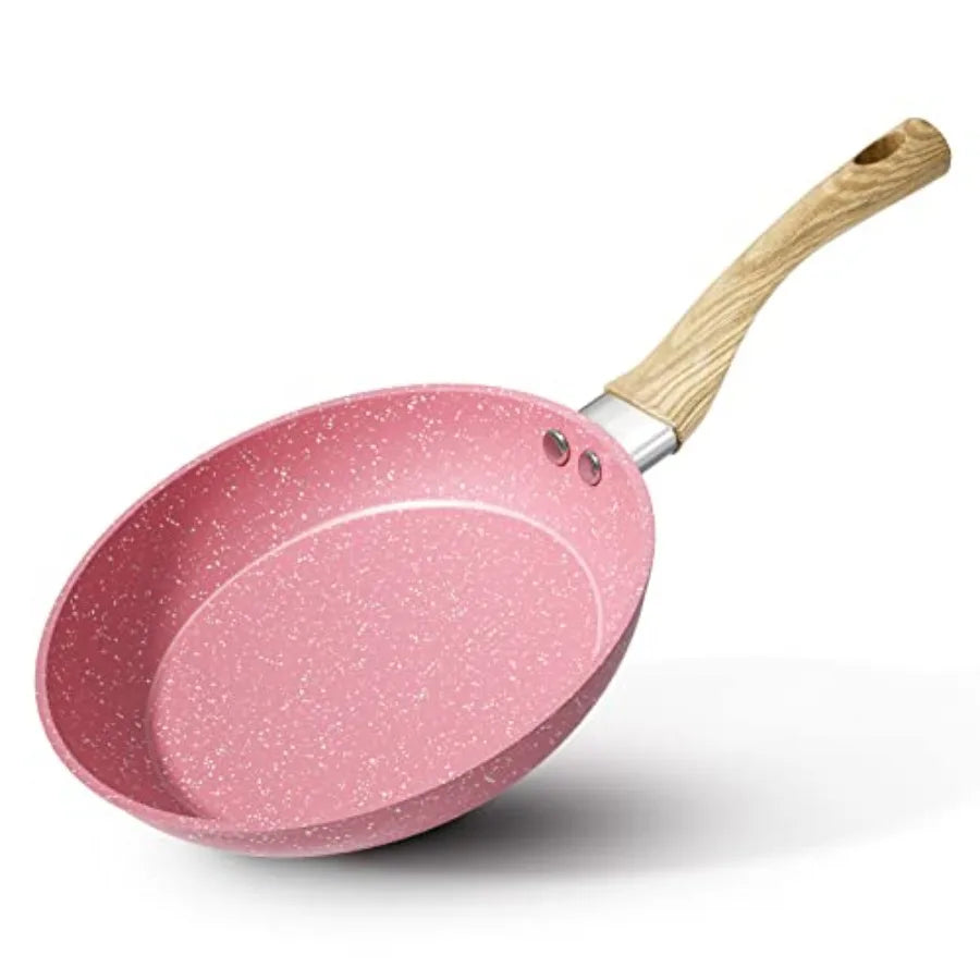 Nonstick Egg Pan for Kitchen Use, Stone-Coated Aluminum, Black, PFOA-Free and Induction Compatible