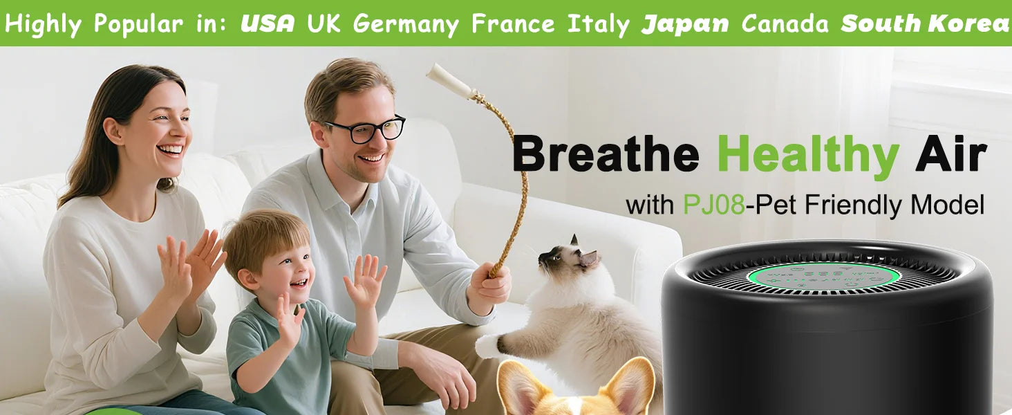 Smart Air Purifier/Alexa Control, HEPA filter for Bedroom Living Room for Pets