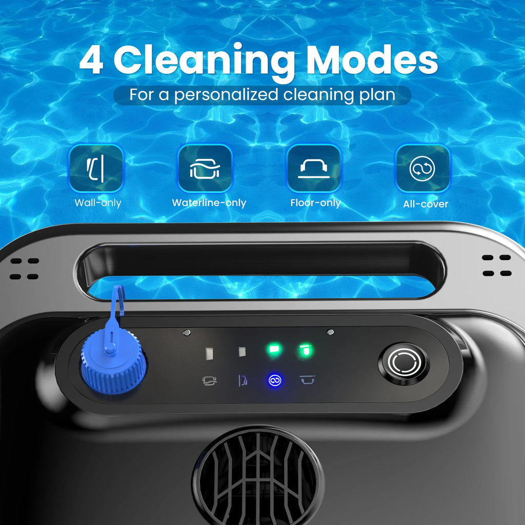 Robot Swimming Pool Cleaner Powerful Cordless Floor Wall Auto Cleaning