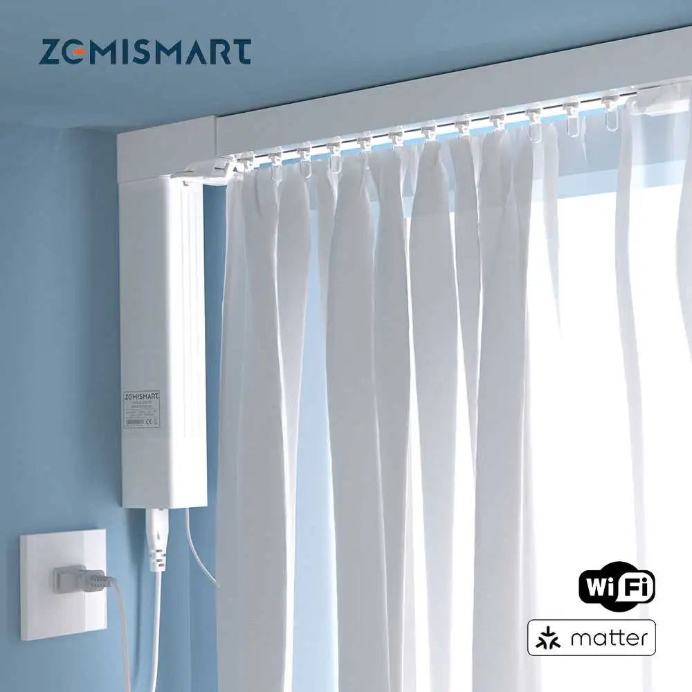 Electric Sliding Curtain Track with Smart Motor / Support HomeKit SmartThings Alexa Google Home APP