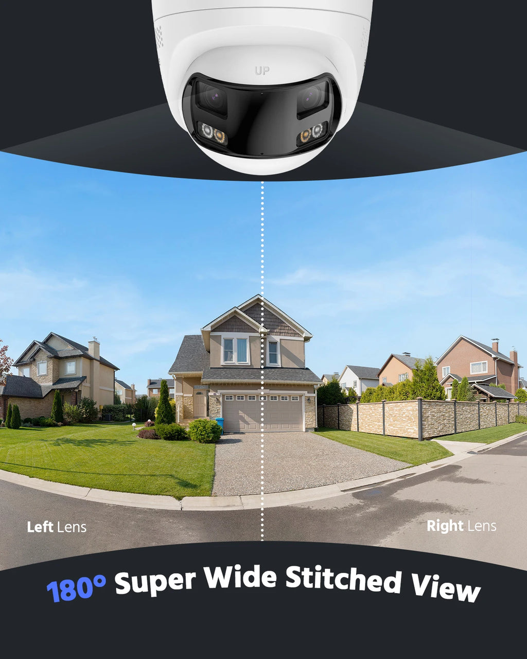 Dual Lens Wide View Outdoor Video Security
