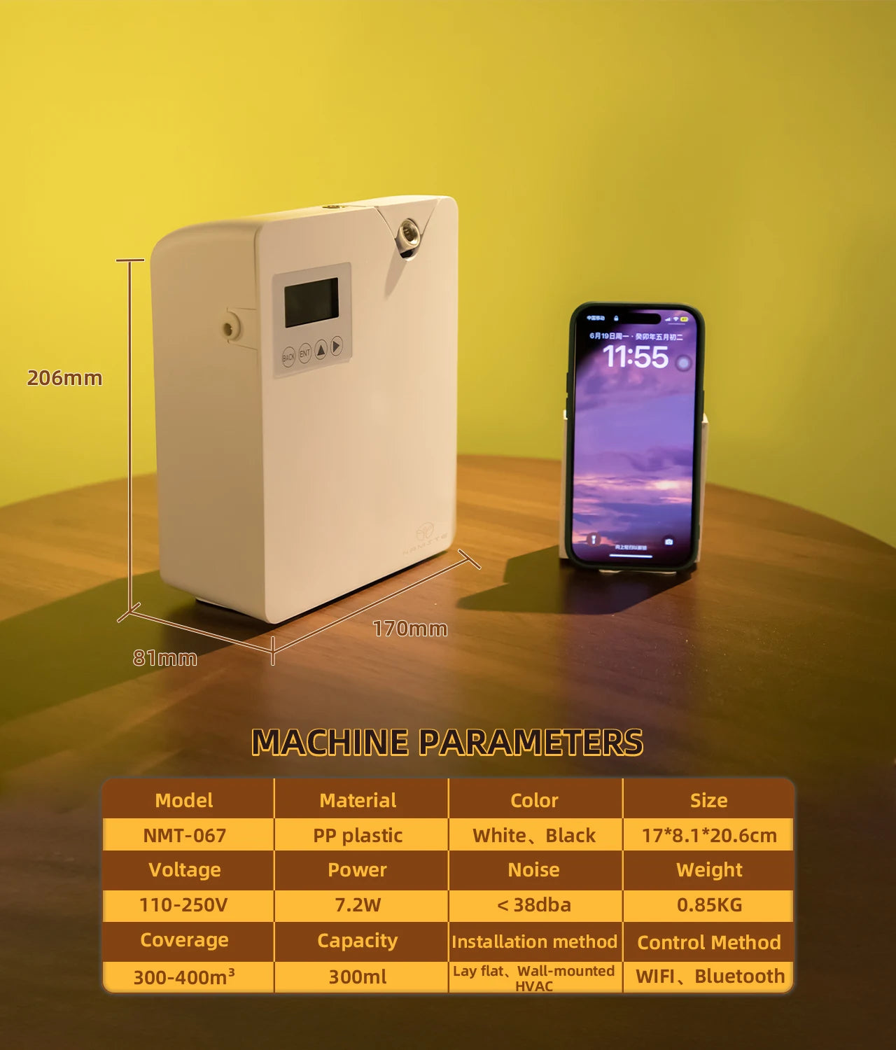 Smart Aroma Diffuser  Room Fragrance  Air Freshener Essential Oils  Purifiers 400m³