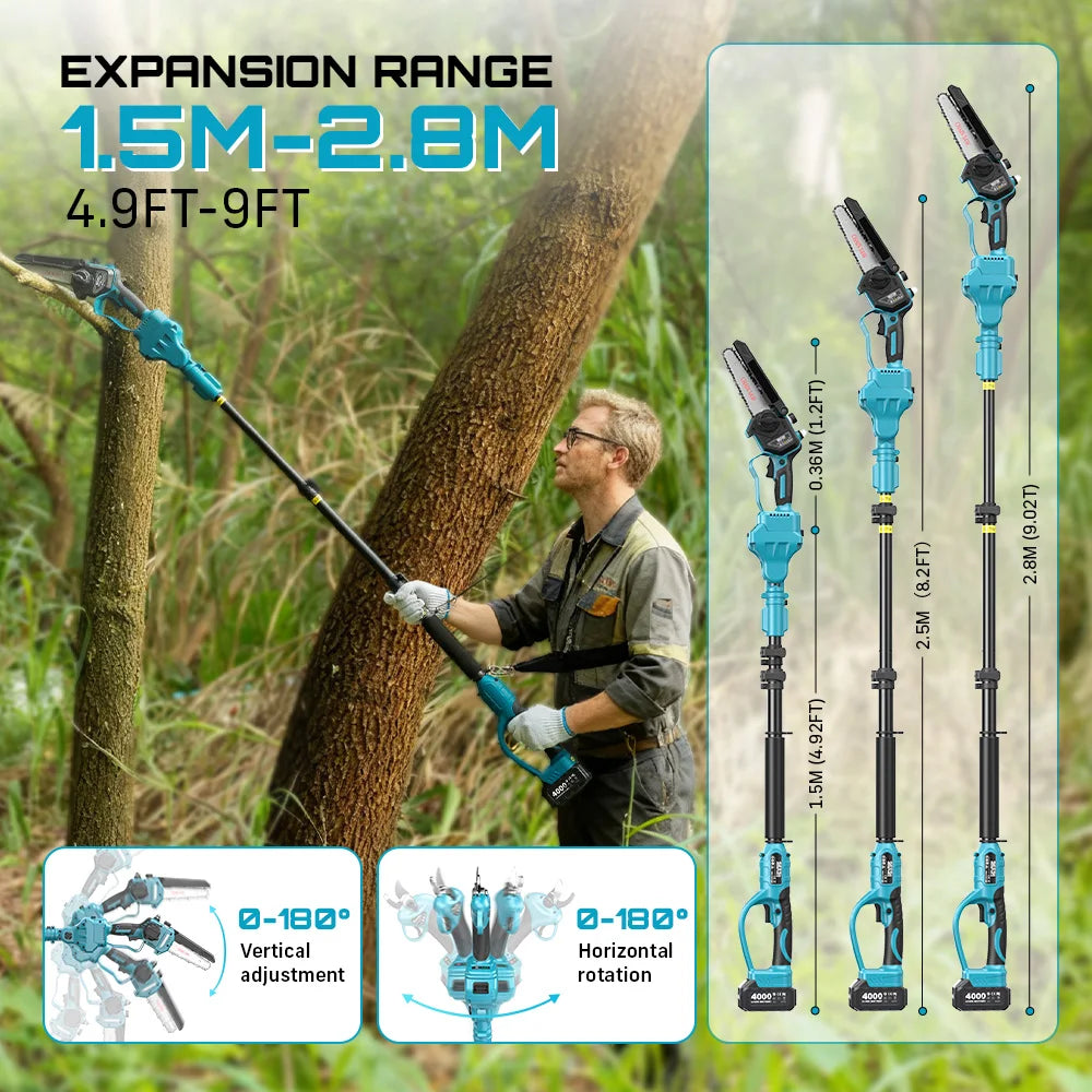 Seesii 3-in-1 Branch Scissors Electric Chainsaw Garden Pruning Tools For Makita 18V Battery Pin