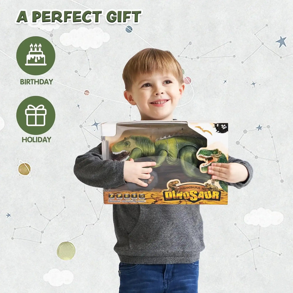 Joyfy Remote Control Walking T Rex Dinosaur Robot Toy