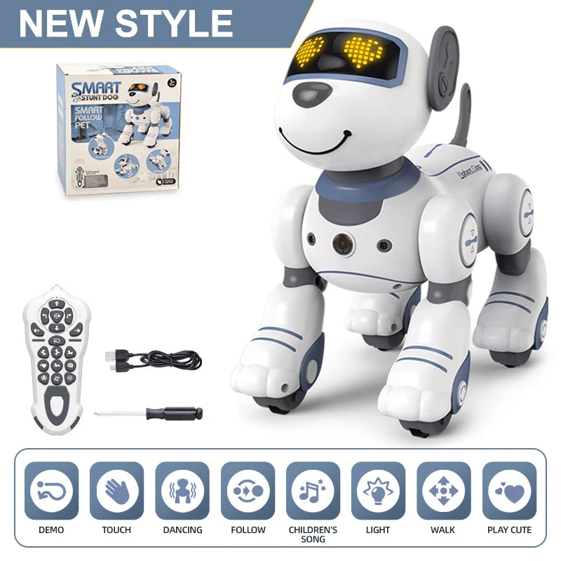 Robot Stunt Dog Voice Command Programmable Touch-sense Music