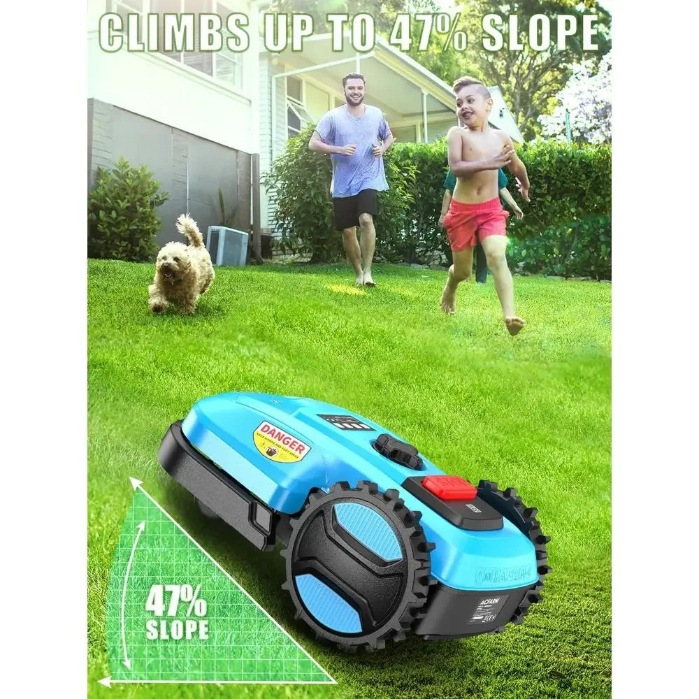 Smart Robotic Lawn Mower, 1/4 Acre, App & Bluetooth Controlled, Self-Charging for Small to Medium Yards
