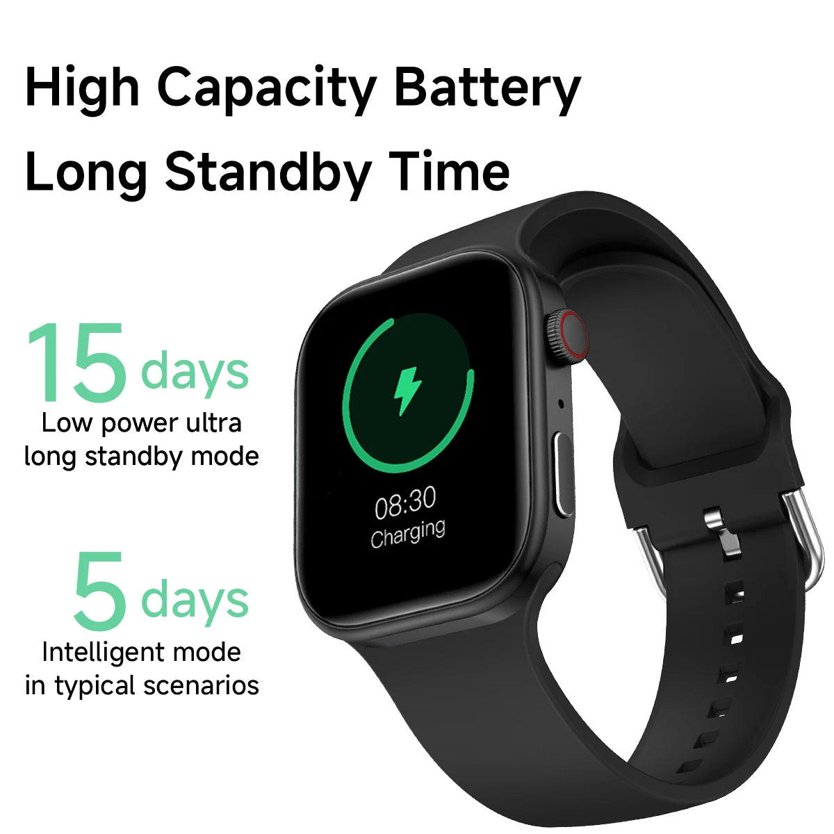 Smart Watch 1.83" HD Screen Bluetooth Call Heart Rate Monitoring 120+ Sports Modes Waterproof